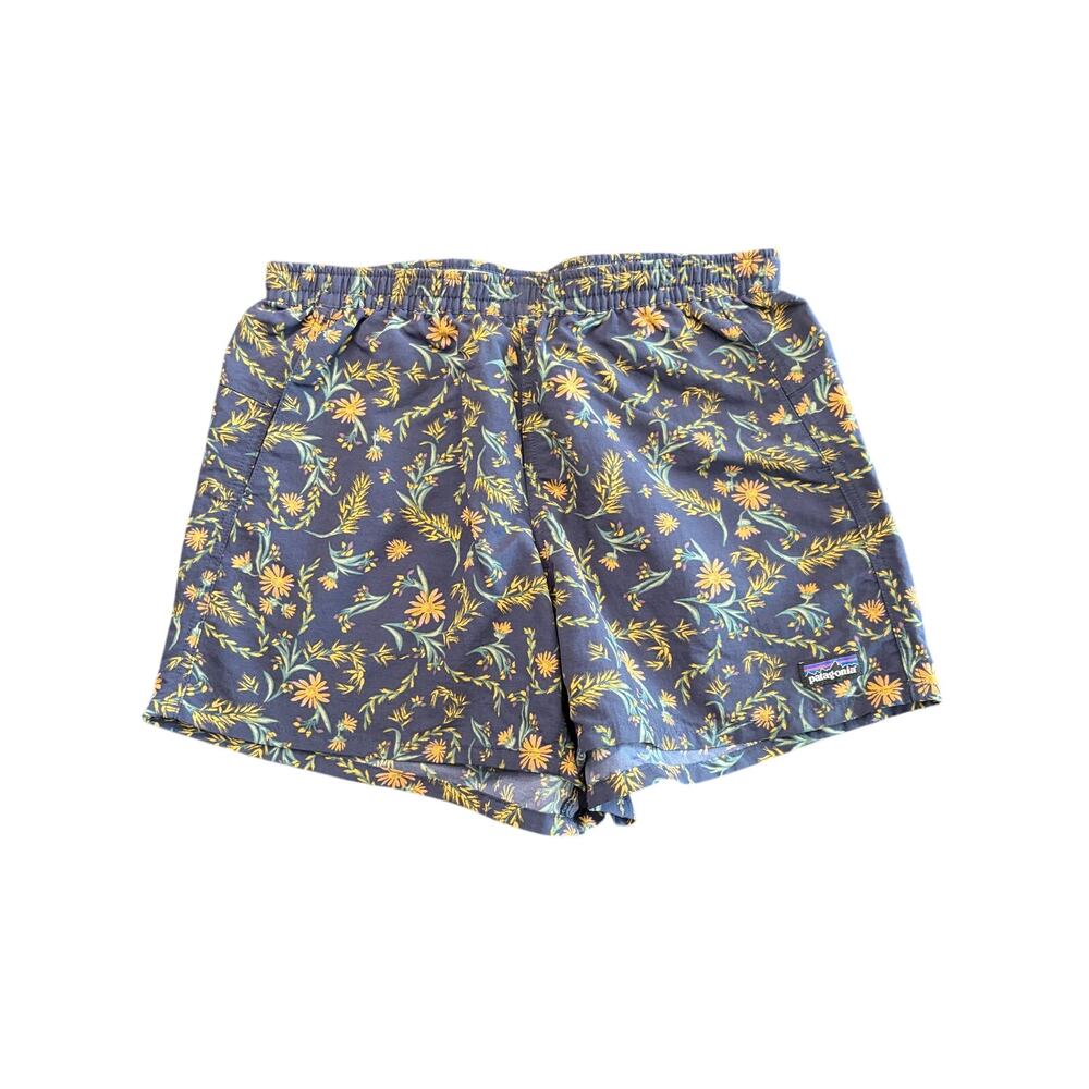 Patagonia Baggies Seeded Print Navy Multi Floral 4” Inseam Women’s Small